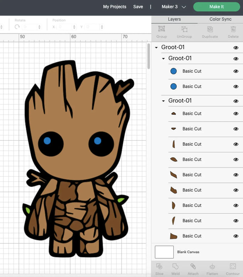 Groot SVG Files for Cricut and Silhouette, Groot Clipart & PNG Files