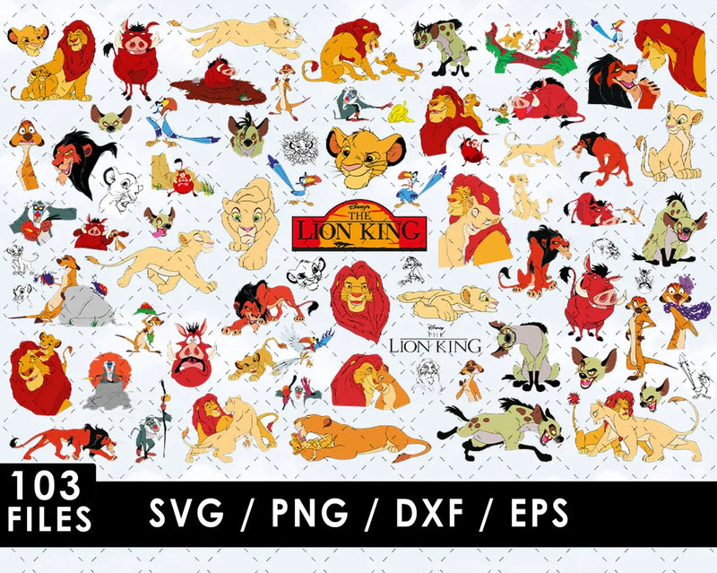 Lion King SVG Files for Cricut and Silhouette, Lion King Clipart & PNG Files