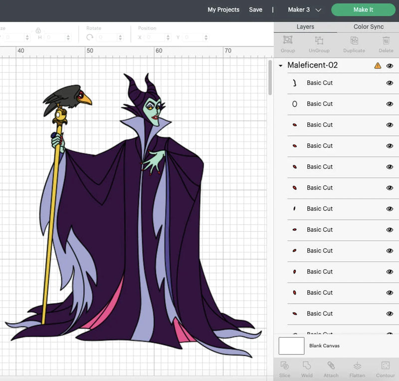 Maleficent SVG Files for Cricut and Silhouette, Maleficent Clipart & PNG Files