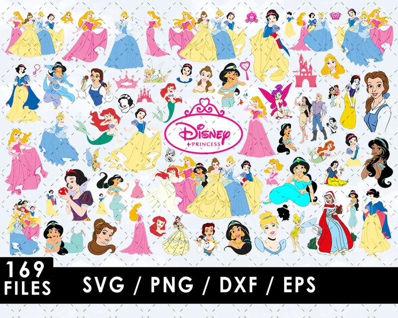 Disney Princess SVG Files for Cricut / Silhouette, Disney Princess Clipart & Cut Files