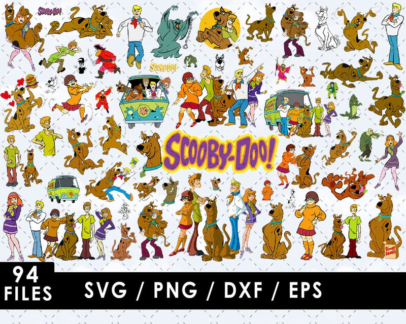 Scooby Doo SVG Files for Cricut and Silhouette, Scooby-Doo Clipart & PNG Files