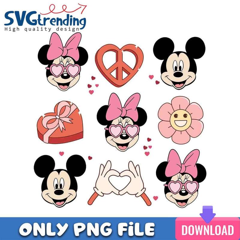 Couple Disney Love PNG Mickey and Minnie PNG Instant Download