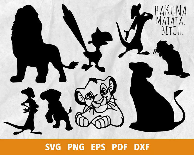 The Lion King PNG & SVG Files for Cricut and Silhouette, Lion King Clipart & Cut Files