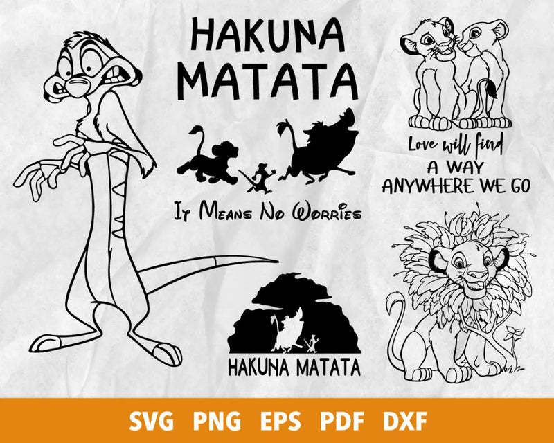 The Lion King PNG & SVG Files for Cricut and Silhouette, Clipart & Cut ...