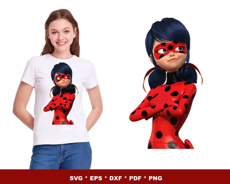 Miraculous Ladybug SVG Files for Cricut and Silhouette, Cat Noir Clipart & PNG Files