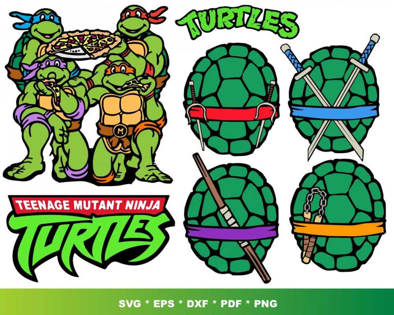 4 Ninja Turtle SVG Designs