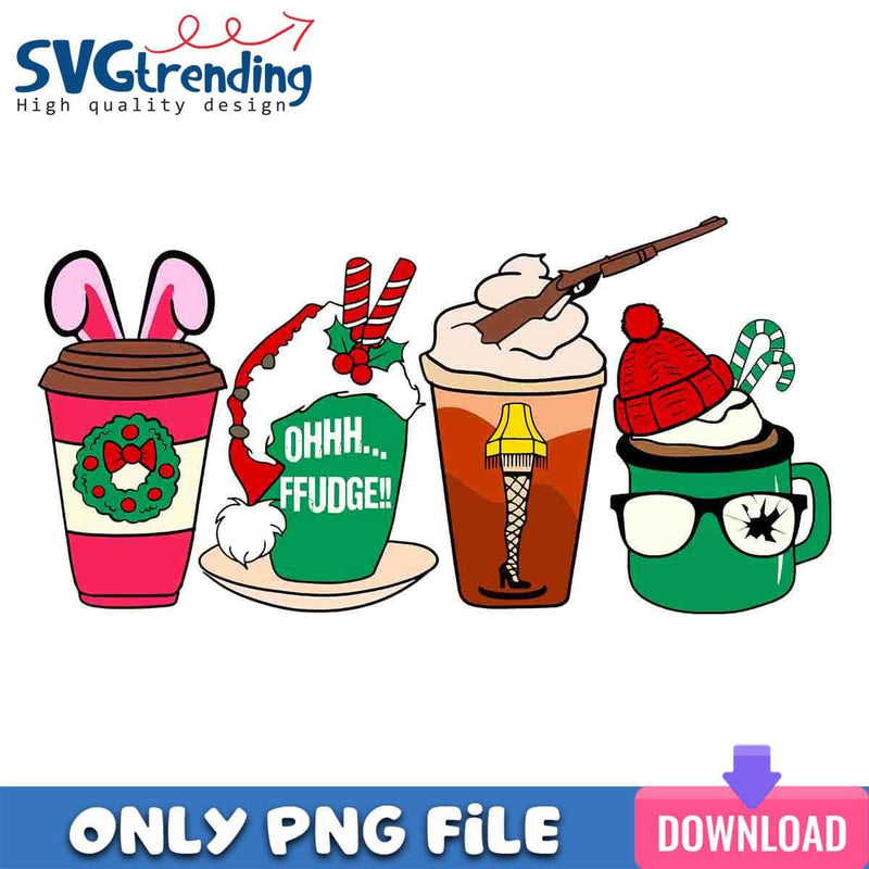 Oh Fudge Coffee PNG Christmas Story Vibes PNG Instant Download