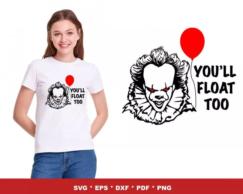 Pennywise Svg Files for Cricut and Silhouette - Pennywise Clipart Images