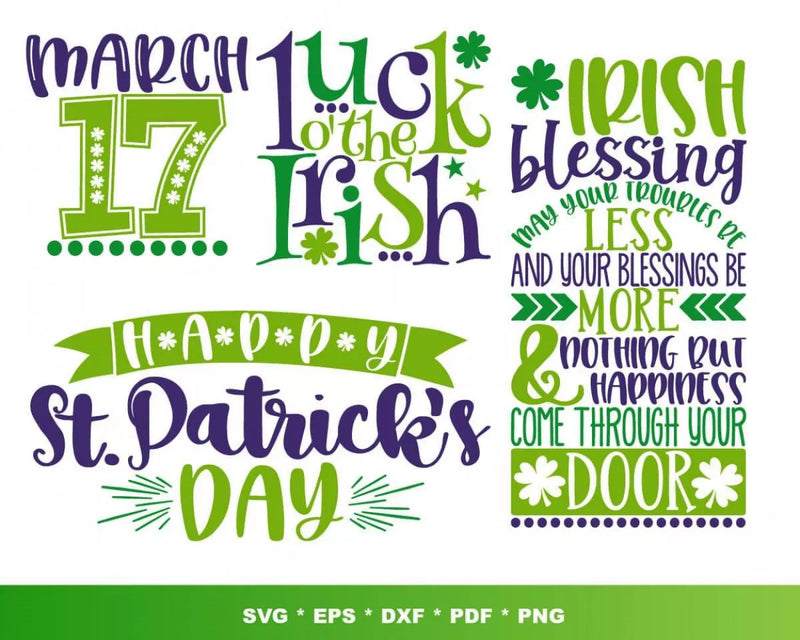 St Patricks Day Svg Files for Cricut and Silhouette - St Patrick's Day Clipart Images
